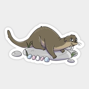 Trans Otter Sticker